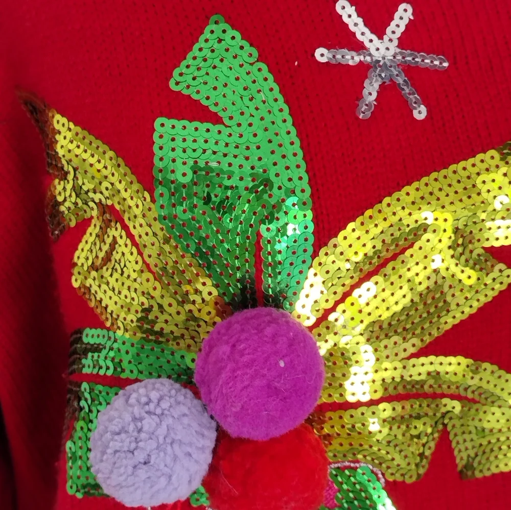 Hooked Up by IOT's Beach Santa Ugly Christmas Sweater. Size XL - Picture 7 of 13